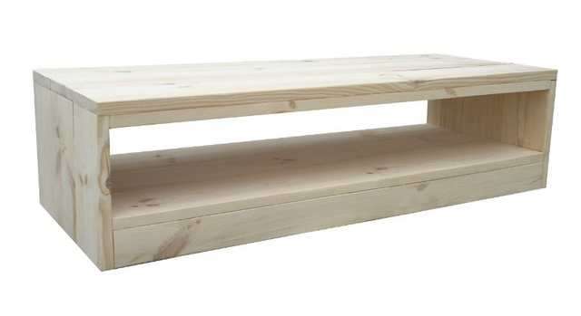 Tv-Tisch, Loungetisch aus Holz, Bauholz